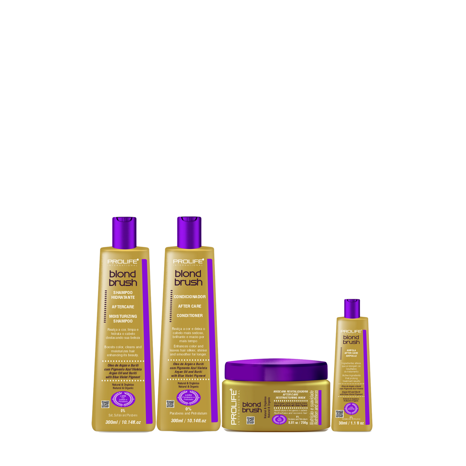 Desamareladora Violeta Linha Blond Brush Kit Manutençao