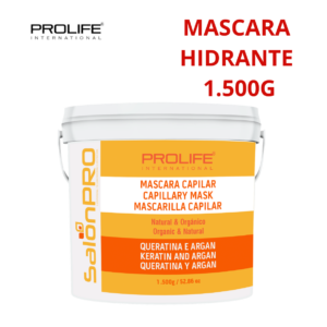 Máscara Capilar Queratina e Argan Salon Pro 1.500 g – Prolife International